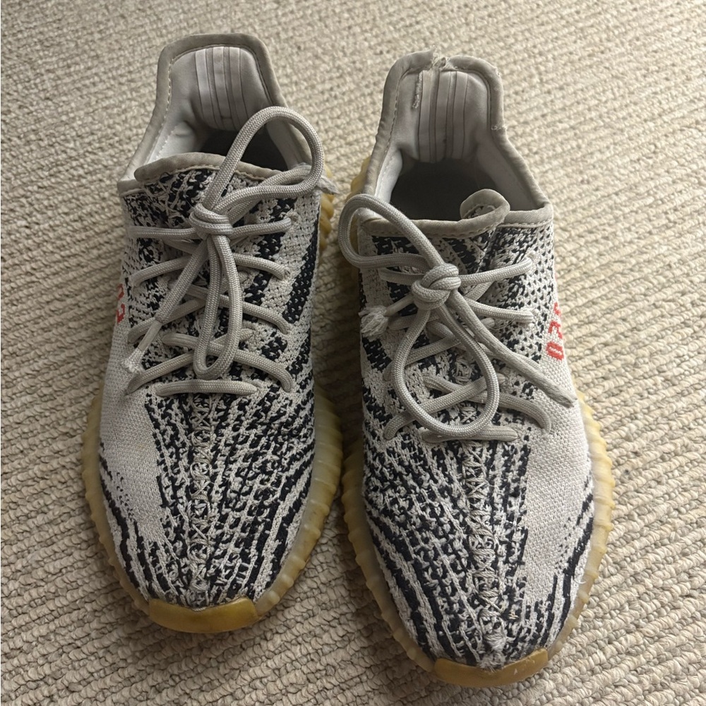 Yeezy Zebra Sneakers - Black, White, Cream